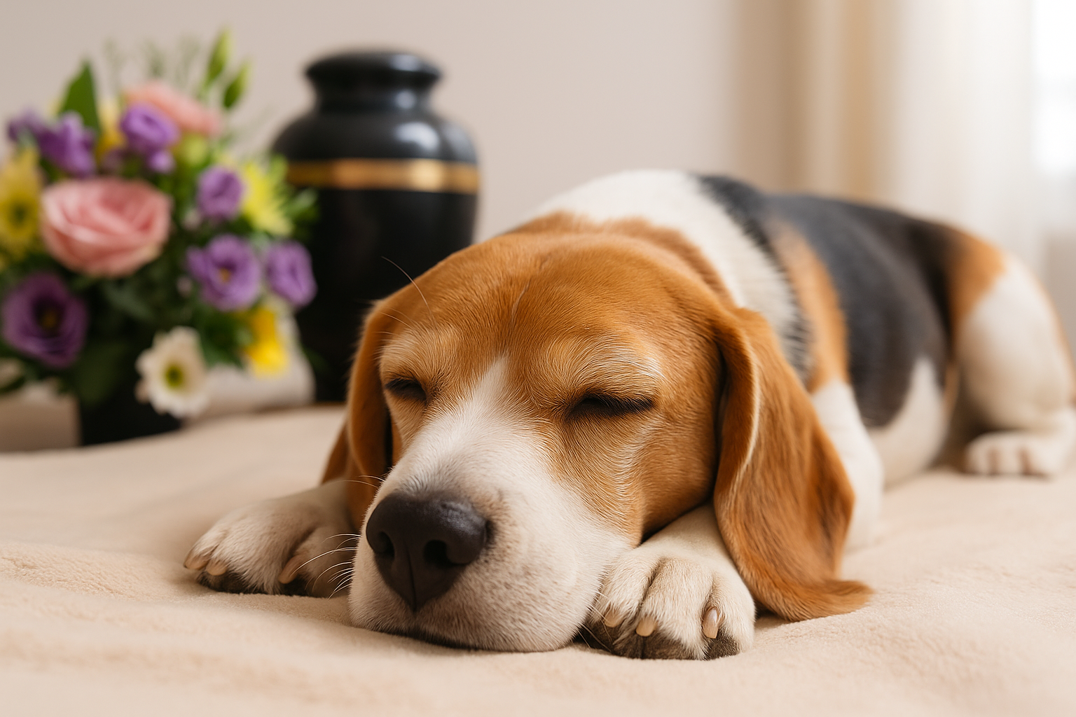 犬が目を瞑っている画像